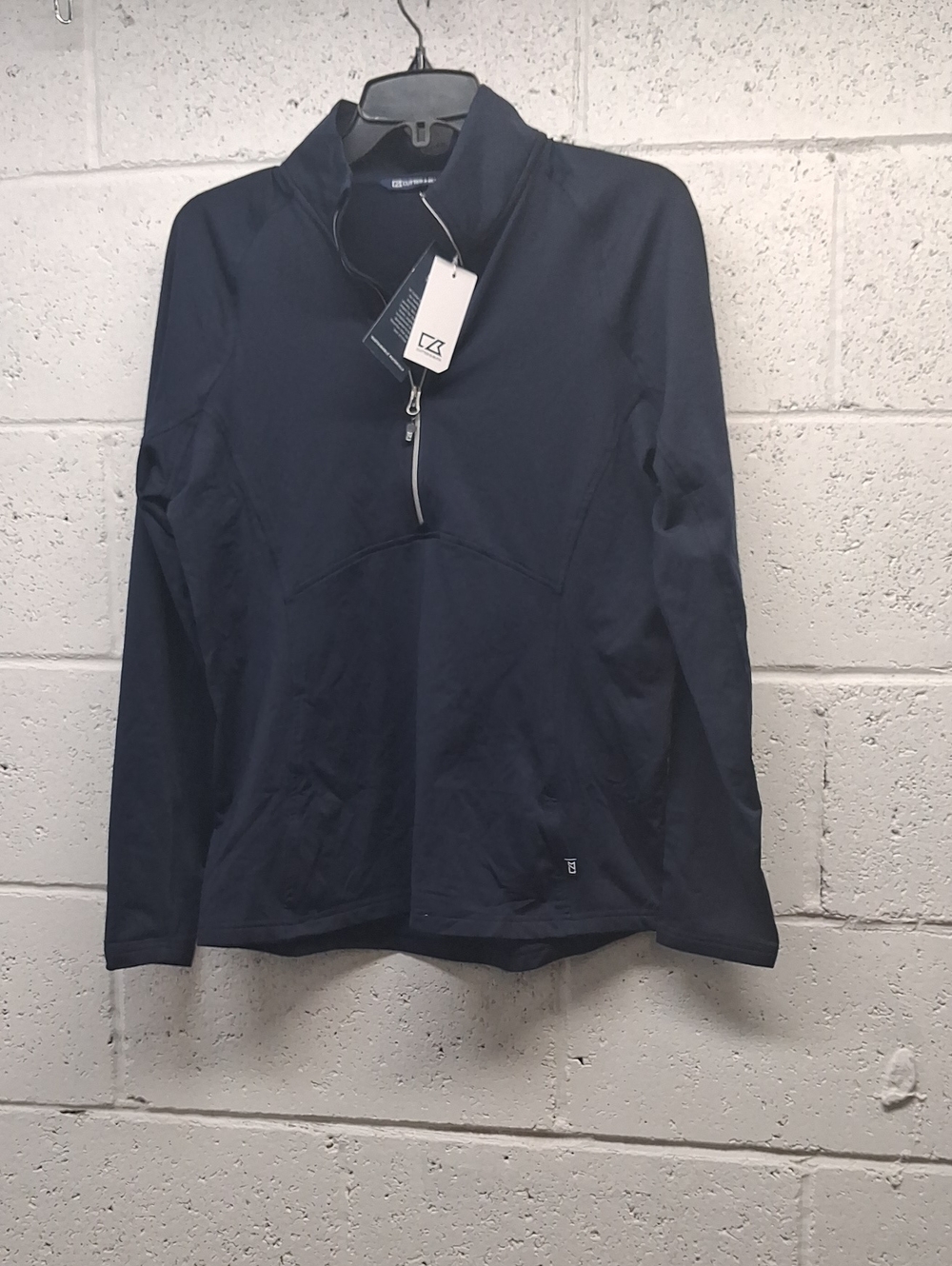 NWT Womens Cutter & Buck Navy Half-Zip Performance Pullover